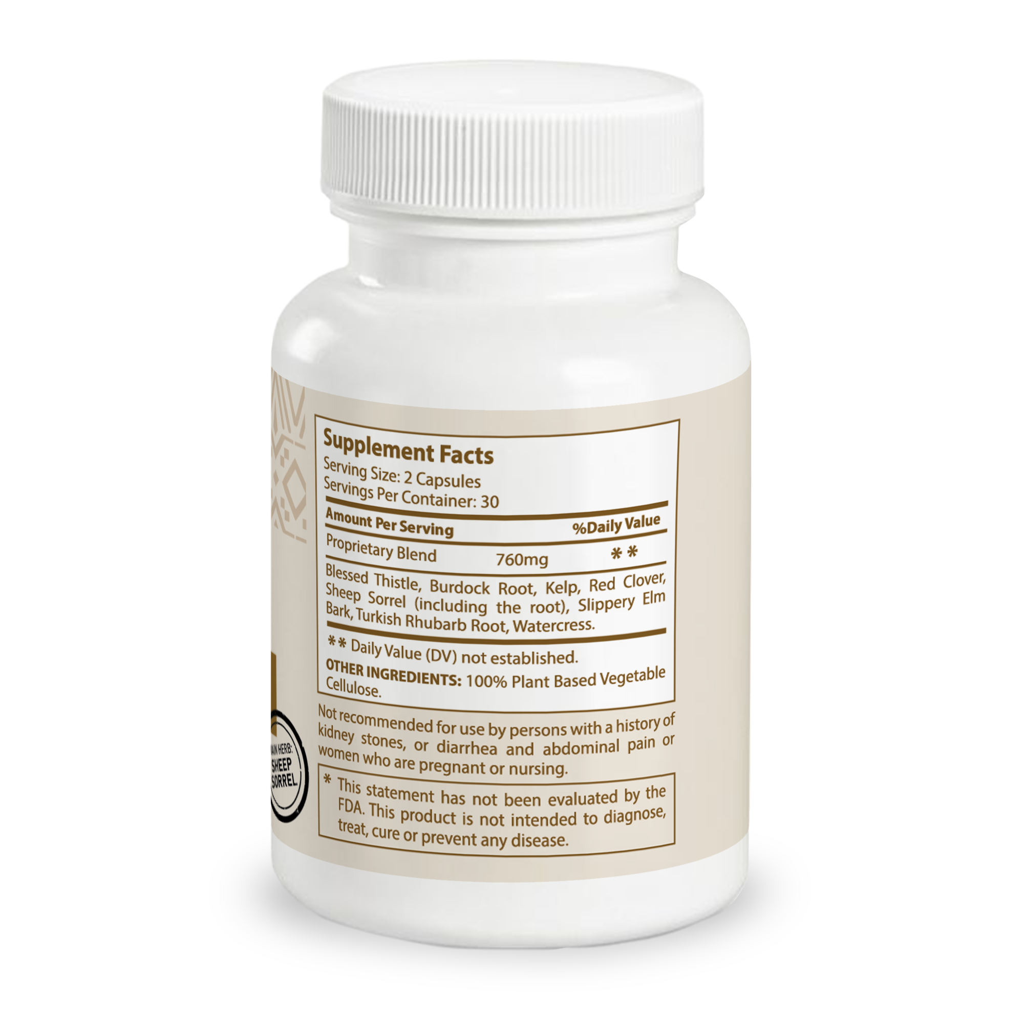 MEINTU Organic 8-Herb Essiac Capsules – Immune & Detox Support – 60 Count