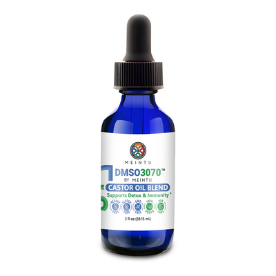 DMSO Castor Oil Blend- 70% Pure Organic Cold Pressed Castor Oil & 30% DMSO Pharmaceutical Grade- Detox, Immune Balance & Joints Support- Vegan DMSO Eye Drops- Hexane Free Castor Oil for Face Skin