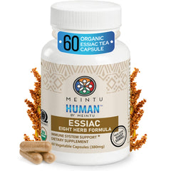 MEINTU Organic 8-Herb Essiac Capsules – Immune & Detox Support – 60 Count