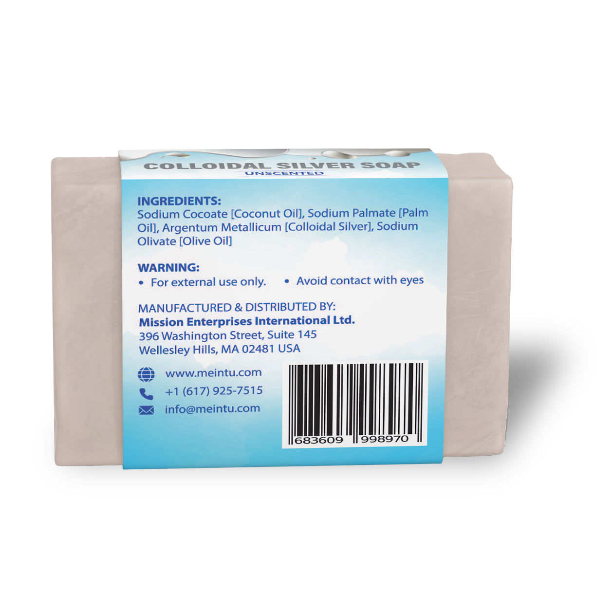 Colloidal silver soap