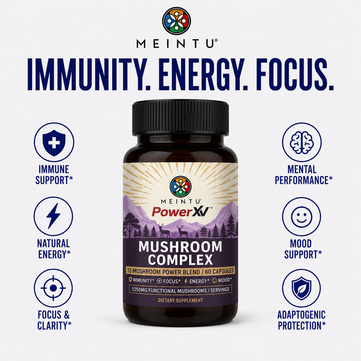 PowerXV 15-Mushroom Complex Capsules