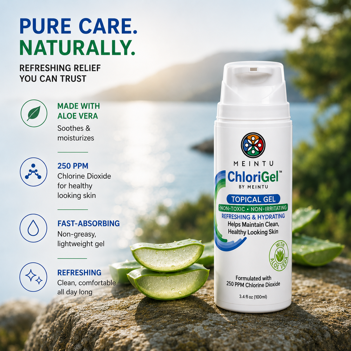 MEINTU ChloriGel™ 250PPM Chlorine Dioxide Gel.