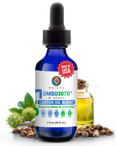 DMSO Castor Oil Blend- 70% Pure Organic Cold Pressed Castor Oil & 30% DMSO Pharmaceutical Grade- Detox, Immune Balance & Joints Support- Vegan DMSO Eye Drops- Hexane Free Castor Oil for Face Skin